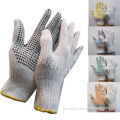 Bleach Knit Cotton/Polyester String PVC Dots Working Gloves (DKP112)